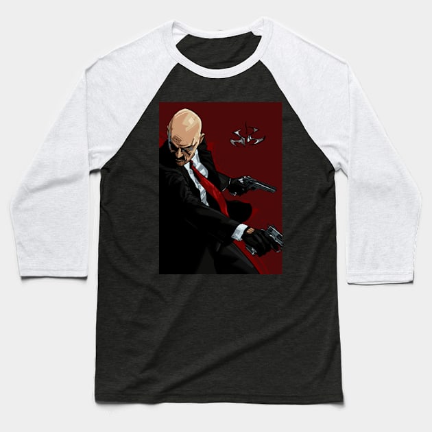 Hitman Baseball T-Shirt by nabakumov